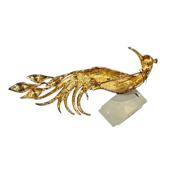 💎 Vintage Eisenberg Ice Peacock Brooch - Rhinestone Enamel Pin NWT - Picture 2 of 5